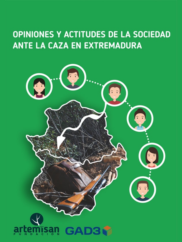 portada opiniones y actitudes de la sociedad ante la caza en Extremadura