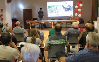 Adrián Moreno explica en la jornada de bielsa el proyecto Aquitanicus de recuperación del urogallo