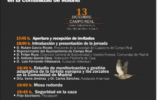 cartel monitorización aves cinegéticas comunidad de madrid