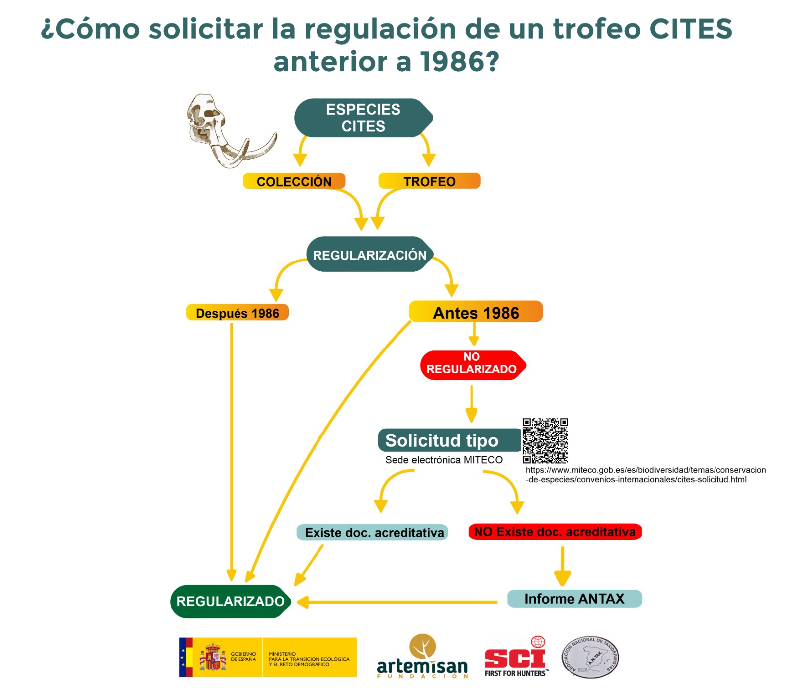 solicitar regulación de un trofeo de caza CITES anterior a 1986