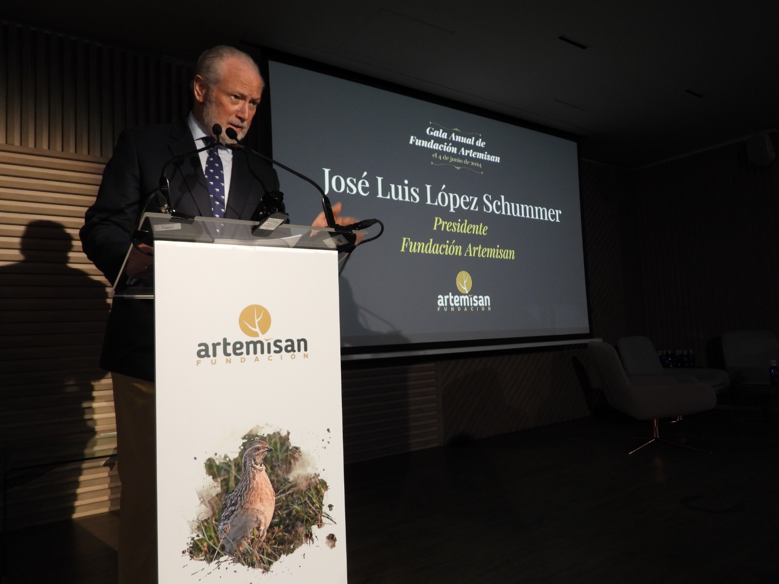Presidente de Fundación Artemisan, José Luis López Schümmer en la Gala Anual de Fundación Artemisan