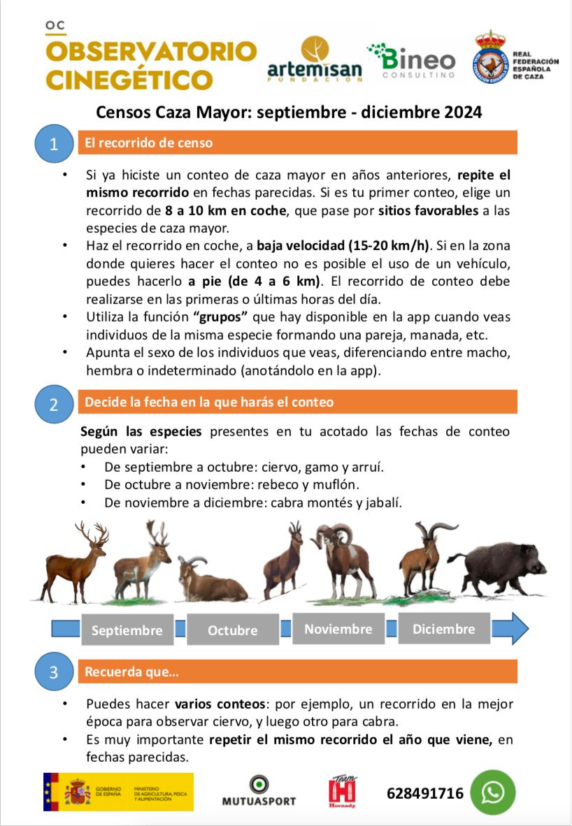 Inicio temporada de censos de caza mayor del observatorio cinegético