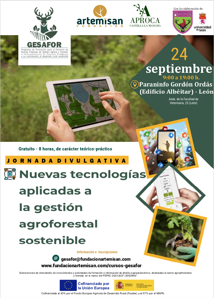 curso gesafor león, nuevas tecnologías aplicadas a la gestión agroforestal sostenible