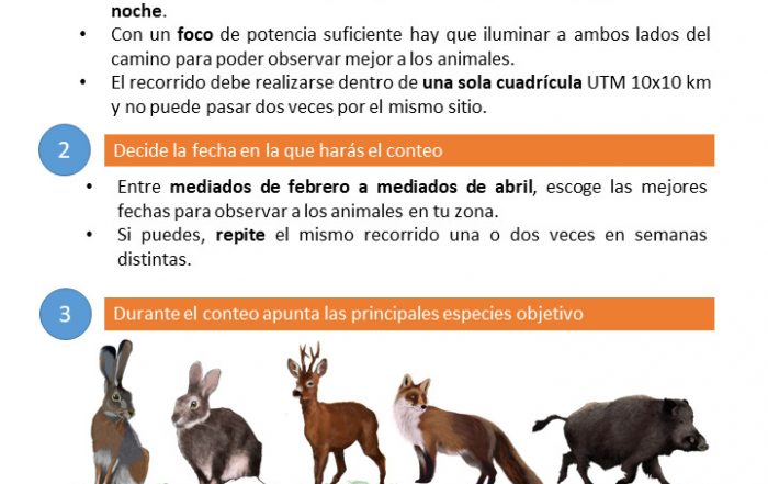 Conteos nocturnos observatorio cinegético 2026