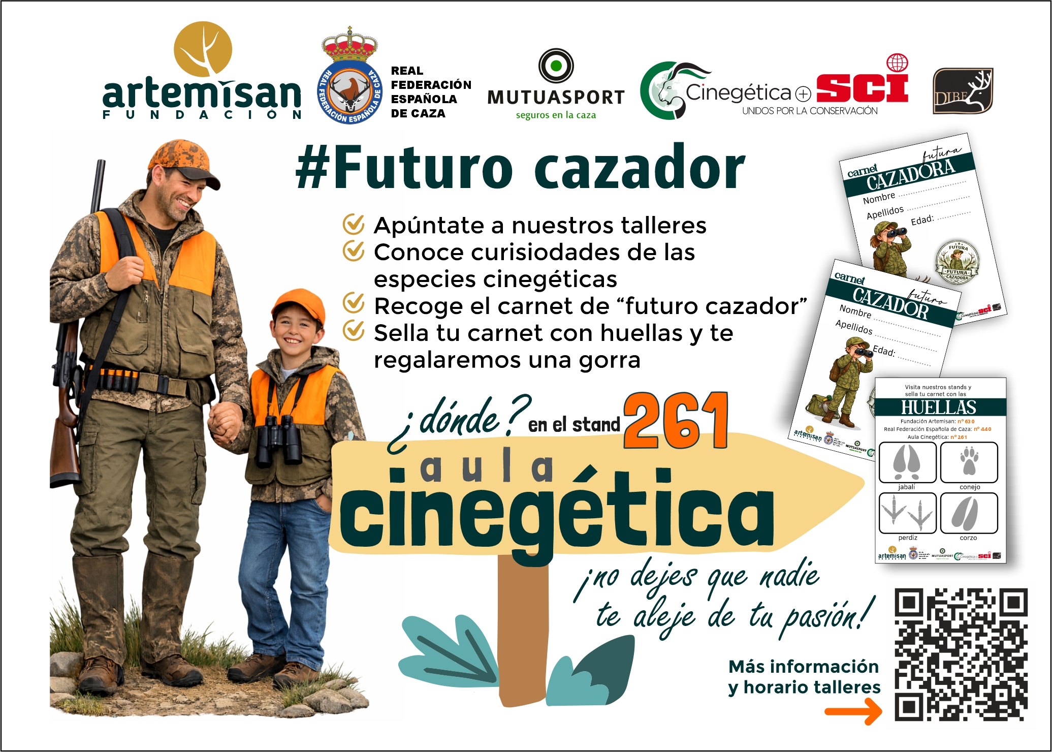 banner aula cinegetica, actividades para niños en la feria cinegética