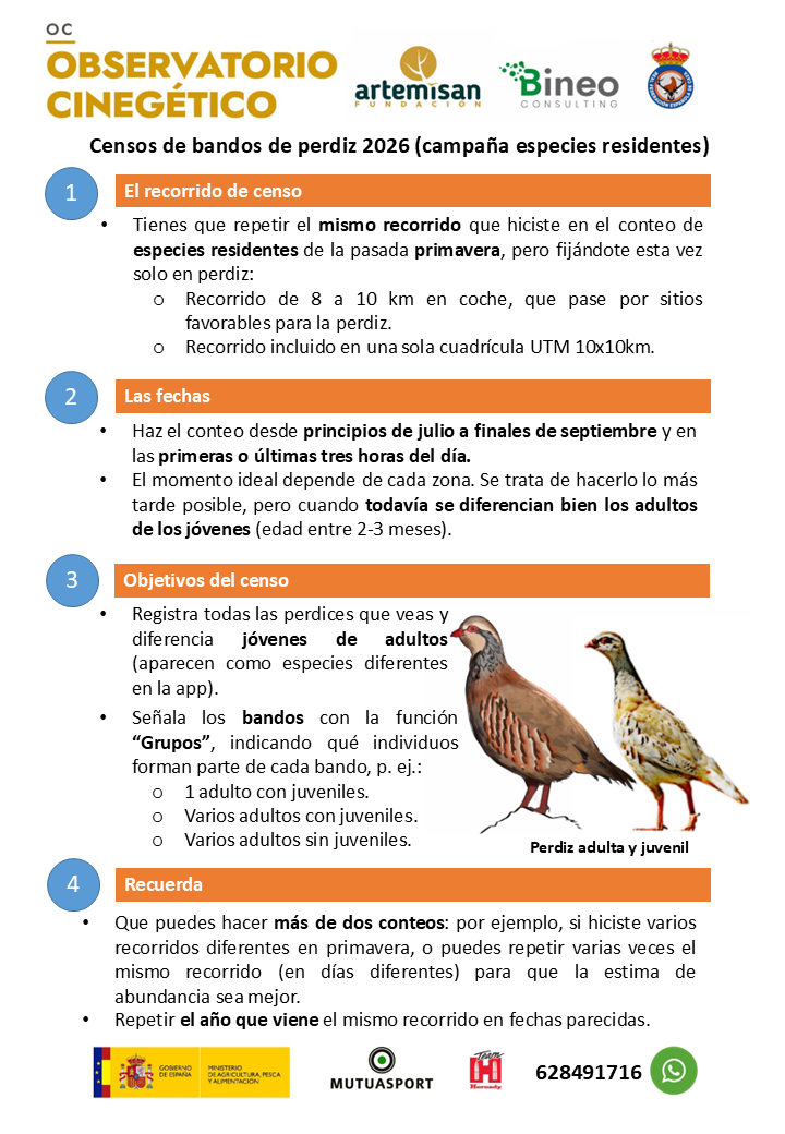 instrucciones campaña bandos de perdiz