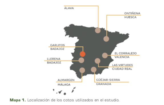 zonas estudio cotos demostrativos proyecto rufa